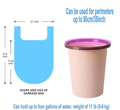 4 GALLON Bathroom Trash Bags, 8 Rolls/200 Counts Small HANDLES Garbage Bags for Office, Bathroom Wastebasket Waste Bin Colorful Portable Rubbish Bags (200)