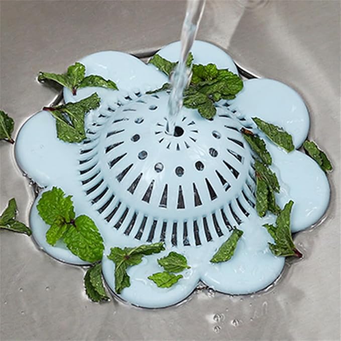 Hair Catcher Silicone Hair Stopper Shower Drain Covers with Suction Cups Suit for Bathroom Bathtub and Kitchen 1 Pack
