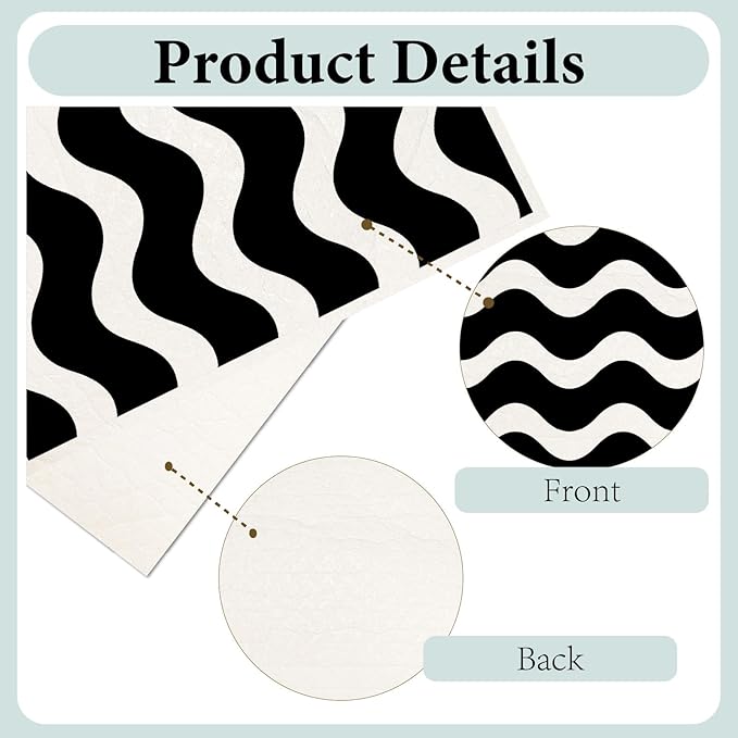 6Pcs 6 Styles Geometric Dish Cloths Swedish Dishcloths for Kitchen Reusable Wash Towels Washable Rectangle Cellulose Sponge White and Black Flower Simple Line Mixed Pattern for Cleaning