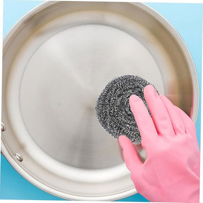 SOLUSTRE 20pcs Scrubber for Pot and Pan Cleaning Metal Cleaning Balls for Kitchen Supplies Wash Balls for Removal of Stubborn Dirt