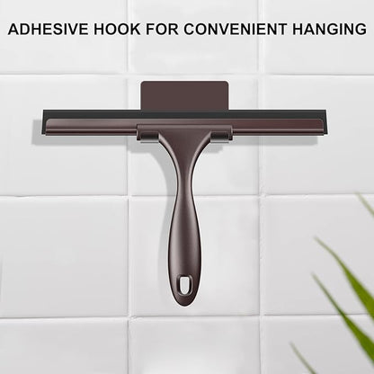 SetSail Shower Squeegee for Glass Doors All-Purpose Squeegee for Shower Glass Door Stainless Steel Window Squeegee with Hook for Car Windshield, 12 Inches