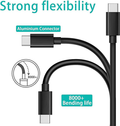 Replacement Electric Spin Scrubber USB C Charger Power Cord for YKYI, Keimi, Leebein, Bomves Electric Spin Scrubber USB Wall Adapter Type C Charging Cable Cord (6.6Ft)