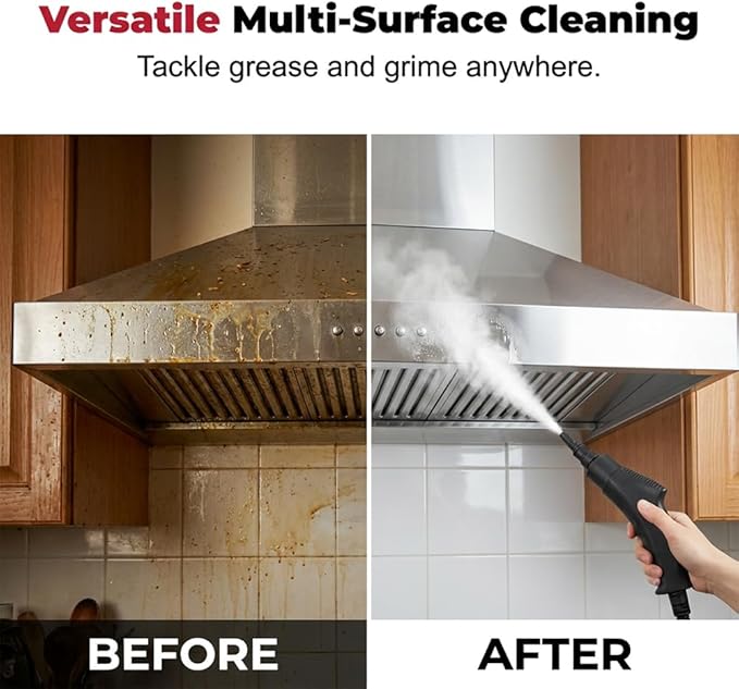 2026 New Portable Handheld Steam Cleaner for Home, 2500W Handheld High-temperature Pressurized Steam Cleaner, 15s Fast Heat-Up 1.6L Tank, Steam Cleaner for Car, Floor, Grout, Kitchen (White)