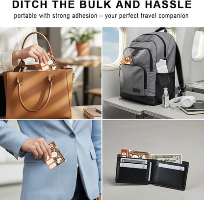 AITOLY Portable lint Sticky 50 PC - Mini Travel Sticky Tape for Pet Hair & Clothes, Ultra-Thin Pocket Size for Handbags, Office & Car, Adhesive Fabric Shaver for Sofa & Furniture