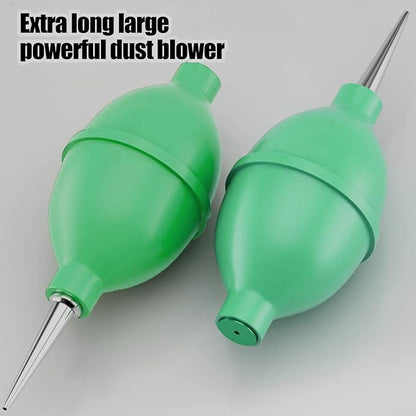 Air Duster, Large Dust Ball Hair Dryer Manual Silicone Blow Pump Cleaning Tool Coffee Grinder, Camera, Keyboard, Watch Dust Removal Tool Coffee Cleaning Tool (Green)