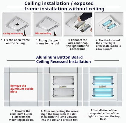 UV Light with Ozone,Wireless Remote Control & 3 Timer SettingsUV Lamp with 2 Quartz Tubes for 360° Coverage,Home Office Restaurant Hotel-Use When Unoccupied (US-007172W-Q)