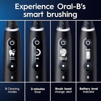 Oral-B iO Series 7G Electric Toothbrush with Replacement Brush Head, White Alabaster