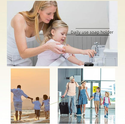 Travel Soap Holder Bar Soap Dish Shower Soap Saver Case Container Box for Bathroom Camping Gym Vonpri (Clear Black Grey, Without Bag)