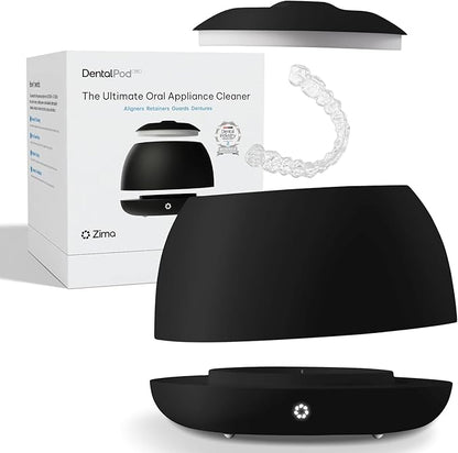 Zima Dental Pod PRO: New Ultrasonic Retainer Cleaner Machine. Market-Leading, Best Aligner Cleaner, Nightguard Cleaner, Mouthguard Cleaner, Denture Cleaner, Ultrasonic Cleaner for Oral Dental Care