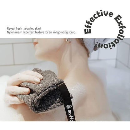 myHomeBody Soap Pocket Exfoliating Pouch, Body Scrubber Sponge, Exfoliator for Bath, Shower or Leftover Bits Saver, Graphite Gray, 6 Pack + 6 Lift Pads