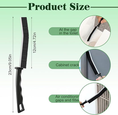 Hard Bristle Crevice Cleaning Brush for Small Spaces Cleaning, Thin Gap Cleaning Tool to Clean The Dead Corners for Kitchen Surfaces, Bathroom, Windows Sill Groove, Tiles, and Faucets, 5pcs Mixed