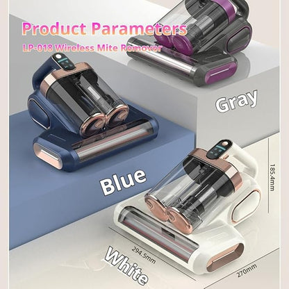 hwqsad Amroo Bed Vacuum, Amroo Mattress Vacuum, with 253.7nm Uv-C Light, 16kpa Strong Suction, Hepa Filter, Effectively Clean Up Bed/Mattress/Sofa/Carpet (Purple)