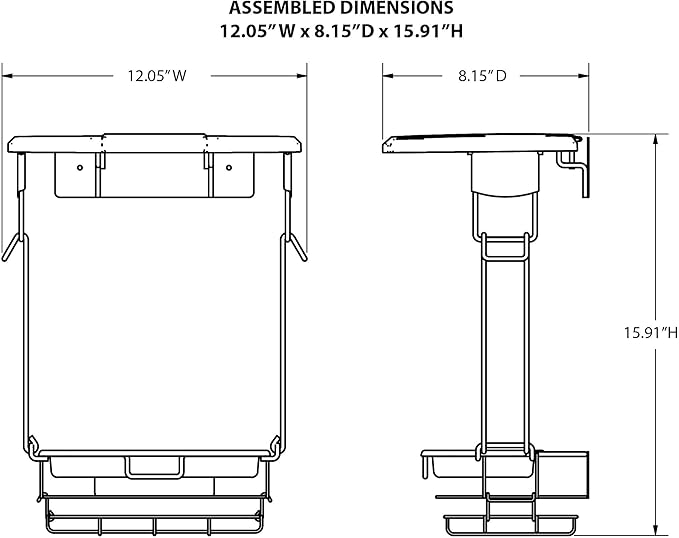 82153-3 Gallon Trash Rack System