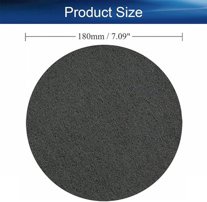 Auniwaig 1000-Grits 7 Inch Scrubber Scouring Pads Gray-Multipurpose, Drill Scuffing Disc Hoop and Loop Cleaning Kit for Bathroom & Kitchen 6pcs