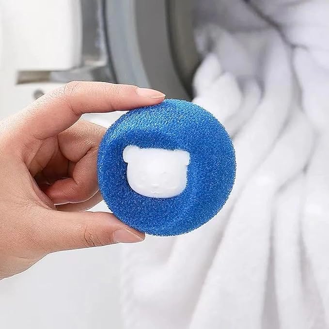 Reusable Pet Hair Remover for Washer, 10 Pack-Effective Pet Hair Dissolver Balls for Laundry & Dryer Lint Catcher. Traps Dander & Fur, Keeps Drains Clean. Eco Friendly Reusable Laundry Accessories.