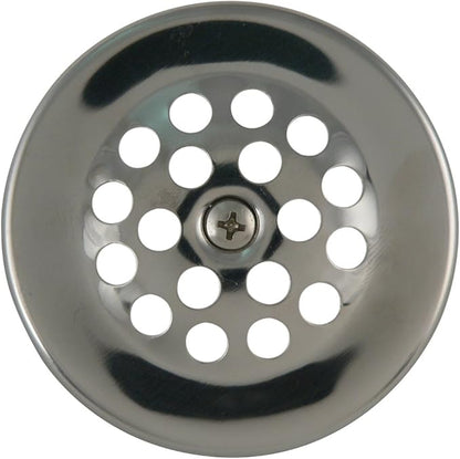 Plumb Pak PP826-64 Bathtub Dome Grid Strainer with Screw, 3", Polished Chrome