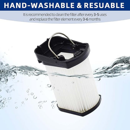 Shark WANDVAC 무선 핸드 진공 WV401 WV410CO WV401BL WV401PK WV403BR WV410PR WV410BL WV410GN WV410TL과 호환되는 교체 진공 필터 - 패브릭 필터 부품 XFFWV400-4 팩과 비교