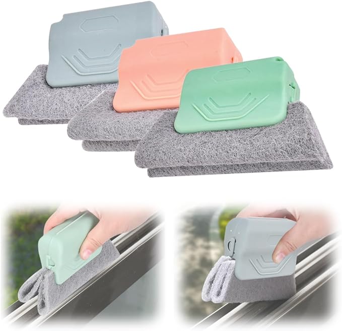 Magic Window Track Cleaner, 2026 New Window Groove Cleaning Brush Tools Set Cleaning Tools, Hand-held Window Track Cleaner Brushes for Window lides Gaps Tile Lines (All)