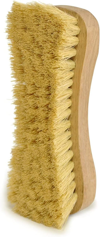 All-Natural Wooden Scrub Brush Set – 12 Pack | Tampico Bristle Scrub Brushes for Cleaning | Soft Floor Scrubber for Tile, Grout, Bathroom, Kitchen & Delicate Surfaces | Commercial Cleaning Supply