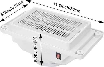 KISSHAKE Nail Dust Collector, Powerful Nail Vacuum Fan Dust Collector Extractor Dust Suction Cleaner Machine Manicure Tools for Acrylic Gel Poly Nails Polishing Filing, Salon / Home Use