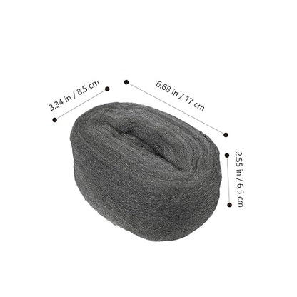 2 Rolls #0000 Steel Wool Pads Reusable Wire Wool for Cleaning Rust Removal Polishing Wood and Metal Surfaces