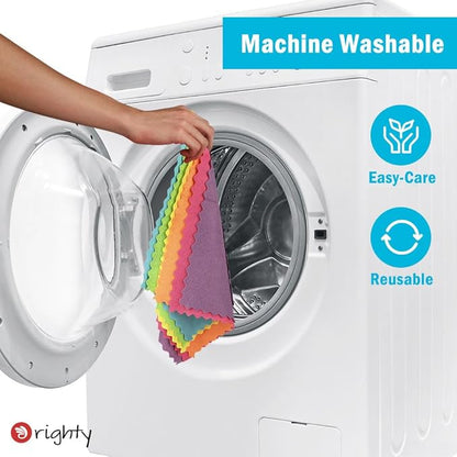 Orighty Microfiber Cleaning Cloths, Pack of 150, Highly Absorbent Cleaning Supplies, Lint Free Cloths for Multiple-use, Powerful Dust Removal Clean Rags for House, Kitchen, Car Care(12x12 inch)