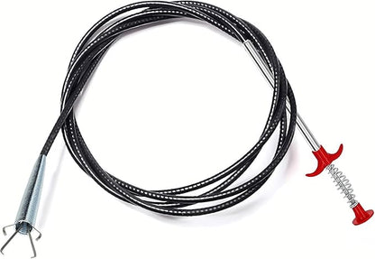 New Upgrade 76 inch Drain Snake Hair Drain Clog Remover Tool - Sink Drain Cleaner for Toilet Sewer Shower Kitchen Bathroom Tub Clogged Drains Opener Cleaning Tool, Flexible Grabber Claw Pick Up Tool