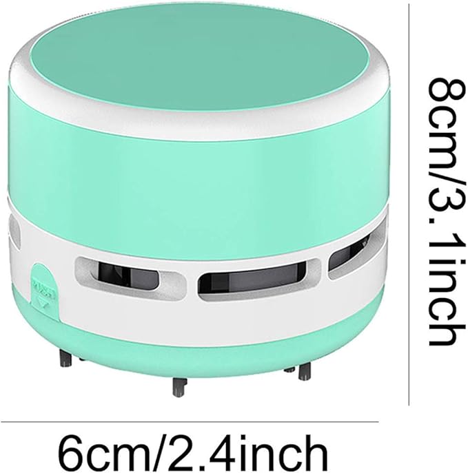 iSuperb Desktop Vacuum Cleaner Portable Keyboard Sweeper Mini Crumb Vacuum Cleaner Table Food Rubber Crumb Dust Remover Cleaner for Home, Office, Cars - No Battery Included (Blue)