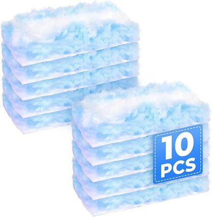 10 Pack Duster Refills Compatible with Swiffer, Disposable Microfiber Replacement Heads for Multi-Surface Cleaning on Blinds, Furniture & Fans, Blue (No Handle)
