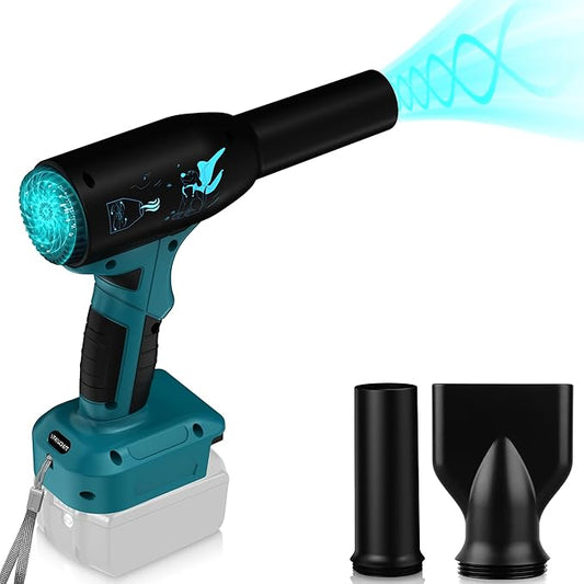 Jet Dry Mini Blower for Makita 18V Battery | 500W Compressed Air Duster | 400g Wind Speed | 3 Adjustable Speeds | Electric Cordless Air Blower for PC Keyboard Electronics Cleaning