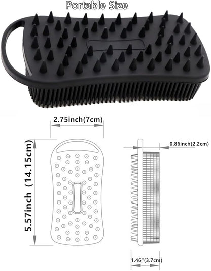 2Pack Dual Sided Silicone Body Scrubber for Exfoliating, Shower&Scalp Massage, 2 in 1 Bath&Shampoo Brush,Soft Body Exfoliator Silicone Loofah Shower Scrubber Brush for All Kinds of Skin