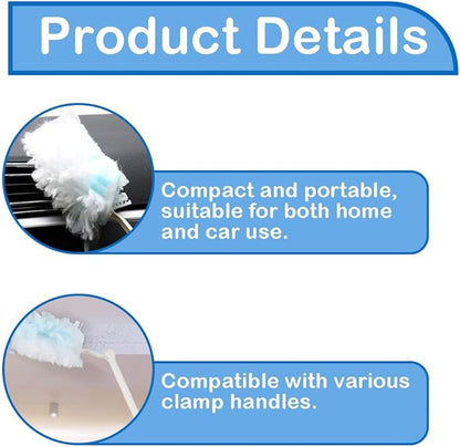 Electrostatic Flash Dust Magnet Refills, Disposable Blue Cleaning Dusters - Fluffy Microfiber Pads for Home, Car, Office and Blinds, No Handle Included (Blue 20pcs)