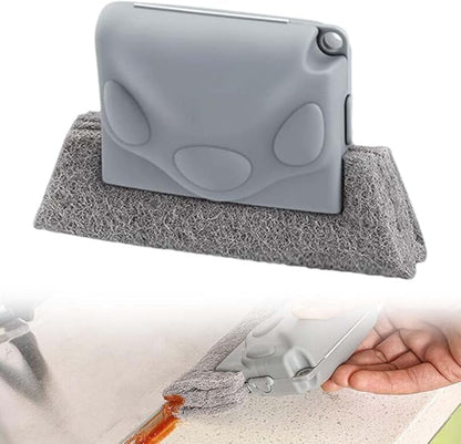 Magic Window Track Cleaner, 2026 New Window Track Cleaner Brush, Windows Cleaning Brush, Multi-Functional Cleaning Tools for Sliding Door, Sill, Tile Lines (Grey 1PCS)