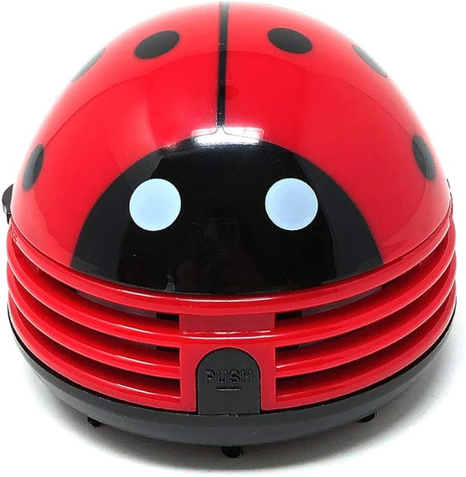allydrew Cute Portable Mini Vacuum Cleaner for Home and Office, Ladybug