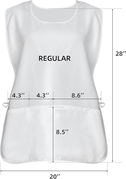 Xeoxarel Unisex Cobbler Apron with 3 Pockets, Smock Vest Apron, Suitable for Cooking，Kitchen，Garden，Hairstylist，Cleaning，Art