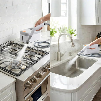 Handheld Steam Cleaner,1200W High-Pressure Steam Cleaner with 850ml Large Tank, 9-Piece Accessory Set for Home Use, 20s Fast Heating, Perfect for Cleaning Kitchen, Bathroom, Furniture and Tile Grout