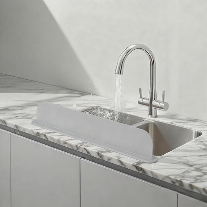 Sink Splash Guards are used on Sink Platforms to Prevent Water Splashes and Keep Countertops and Clothes Dry Grey