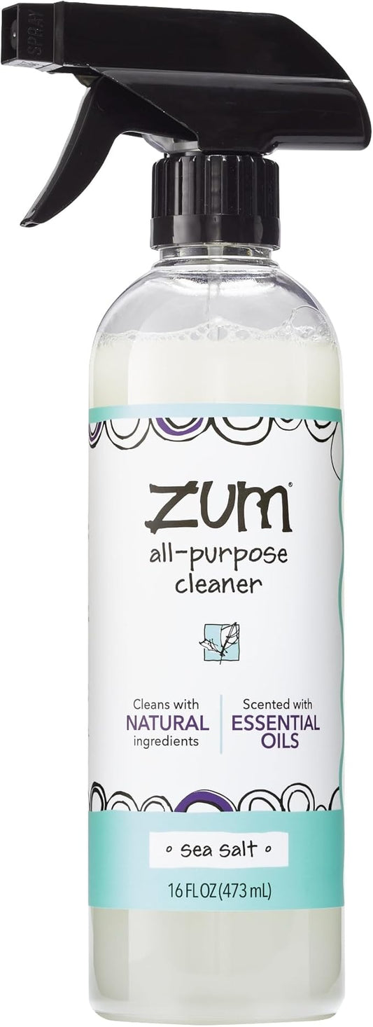 Indigo Wild Zum All-Purpose Cleaner - Natural Multipurpose Cleaner Made with Essential Oils, Baking Soda & More - Sea Salt, 16 fl oz