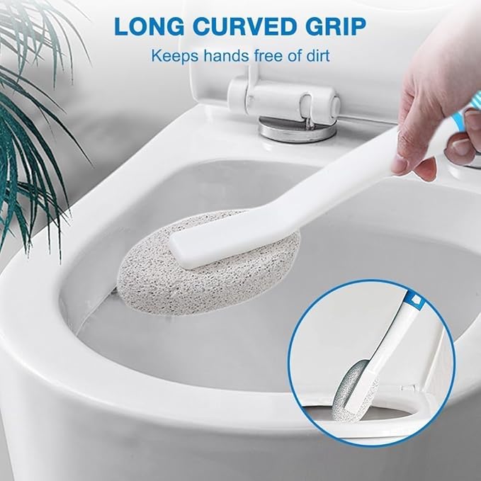 Pumice Stone for Toilet Bowl Cleaning, Toilet Pumice Stone with Handle, Powerfully Away Limescale Stain Toilet Stone Cleaning Block, Scouring Stick for Toilet, Bathroom, Kitchen Sink, Grill (1)