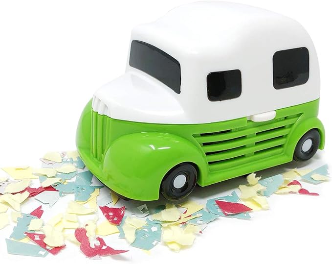 allydrew Cute Portable Mini Vacuum Cleaner for Home and Office, Green Truck