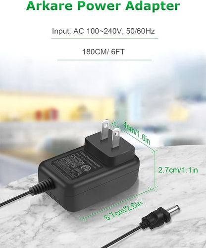 Replacement Charger for Shark SV75_N Series SV75N SV75Z XA75N SV75C SV75SP XB75N Pet Perfect Cordless Hand Vacuum Shark Euro-Pro SV736 SV736R SV736N Cordless 15.6V Lightweight Hand Vacuum Charger Cord