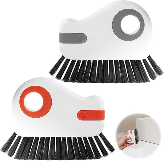 2 Pcs 2 in 1 Window Track Cleaner, Groove Cleaner Brush, Effective Window Sill Cleaner Tool Perfect for Sliding Door Tracks and Glass Door Grooves for Home Bathroom Kitchen Use (2 PCS)