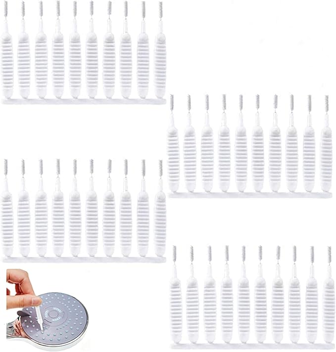 Gap Hole Anti-Clogging Cleaning Brush, 2026 Upgrade Shower Head Brush Shower Head Cleaning Brush Shower Head Cleaner Tool Multifunctional Shower Head Cleaning Brushes for Household Bathroom (40Pack)