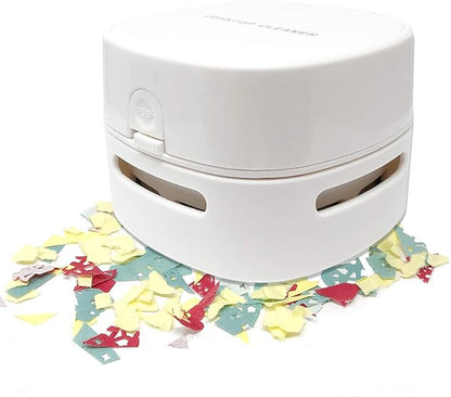allydrew Cute Portable Mini Vacuum Cleaner for Home and Office, White Box