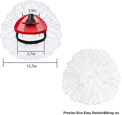 Spin Mop Replacement Head Mop Refill Compatible with Oceda Triangle Swivel Mops Microfiber Swivel Mop Refill,Deep Clean,Machine Washable and Easy to Replace