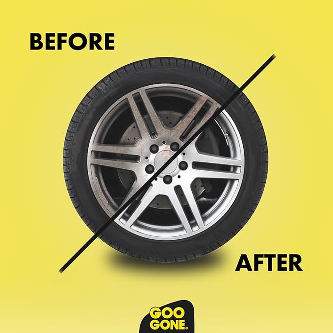 Goo Gone Automotive Adhesive Remover, Goo & Grime Cleaner for Bumper Stickers, Decals, Tree Sap, Brake Dust, Bird Droppings, Gum, Spray Paint, Asphalt, 24 oz with MicroFiber Buffing Towel