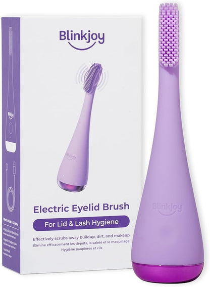Blinkjoy Electric Eyelid Brush 2 – Optometrist Approved Lid Hygiene Tool for Demodex, Blepharitis & Dry Eyes – Gently Removes Dirt, Oil & Makeup to Support Healthy Lid Hygiene (Purple)