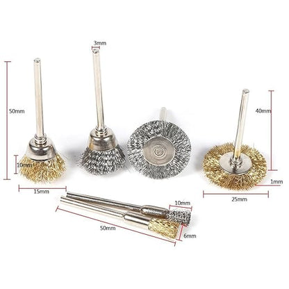 Rocaris 36Pcs Brass Steel Wire Brush Polishing Wheels Full kit for Rotary Tools