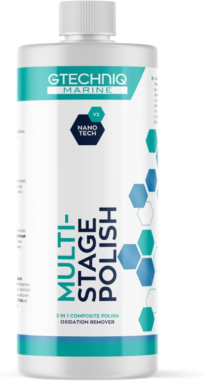 Gtechniq Marine Multi-Stage Polish - Scratch & Oxidation Remover - Supergloss Cleaner & Polish for Boats, Yachts & Ships - Gentle on Topcoat & Gelcoat