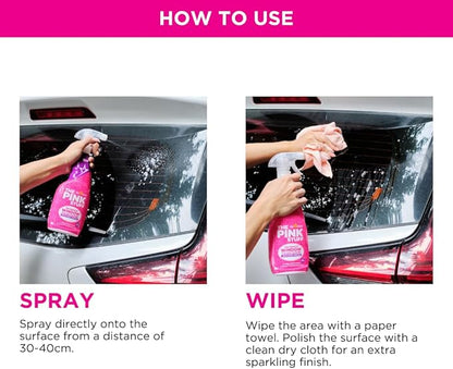 The Pink Stuff Stardrops Miracle Window and Glass Cleaner with Rose Vinegar Spray 750ml 20759